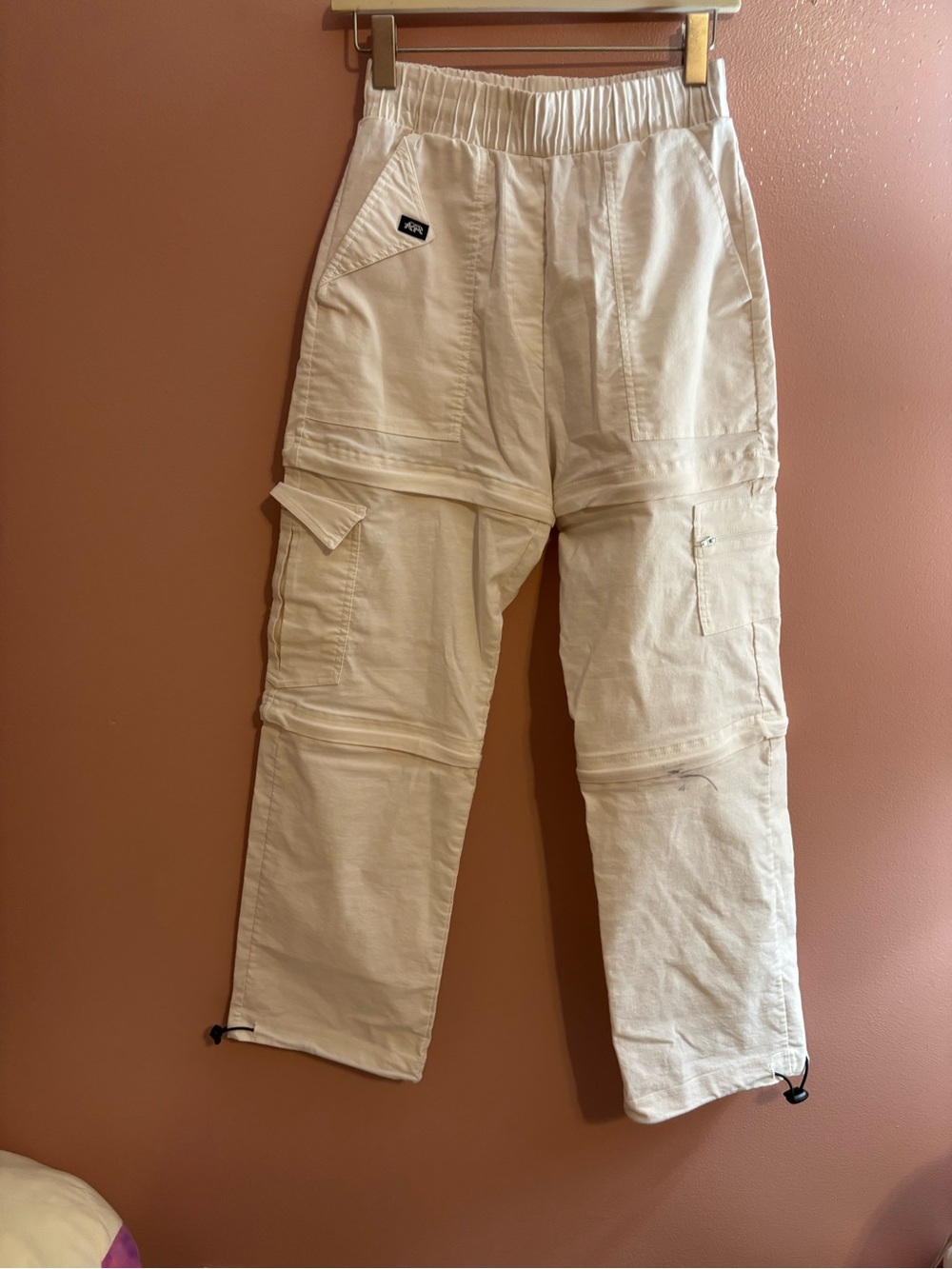 White Cargo Utility Pants Tiger Friday